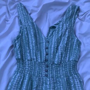 Green, buttoned, Japna, s, jump suit.